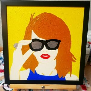 Taylor Swift 10 x 10 Framed Acrylic Painting